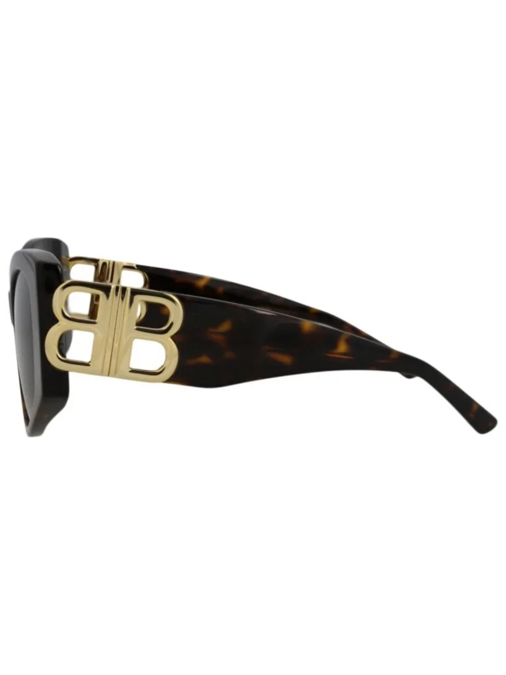 New Balenciaga Women's Sunglasses Cat Eye Recycled Acetate Frame Havana Havana